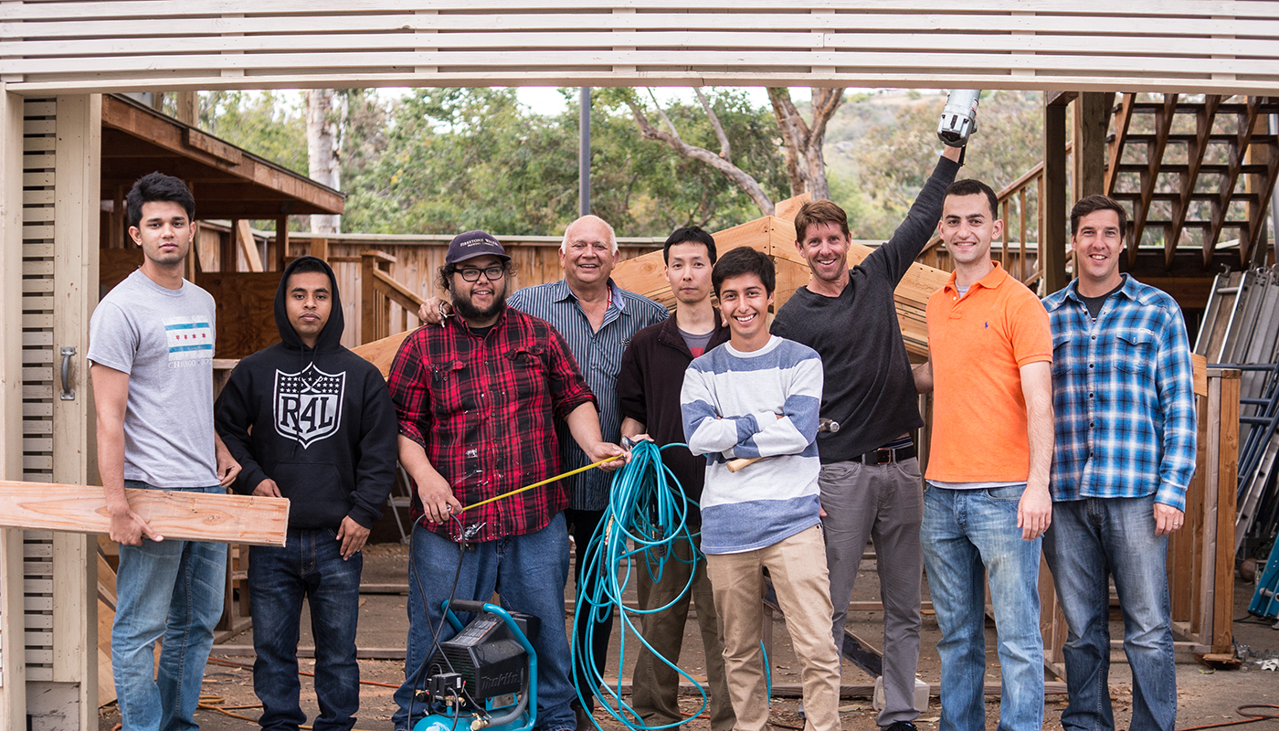 SBCC students working on construction project.