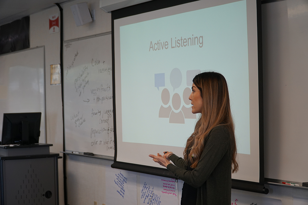 picture of Rebekah Gutierrez giving her presentation